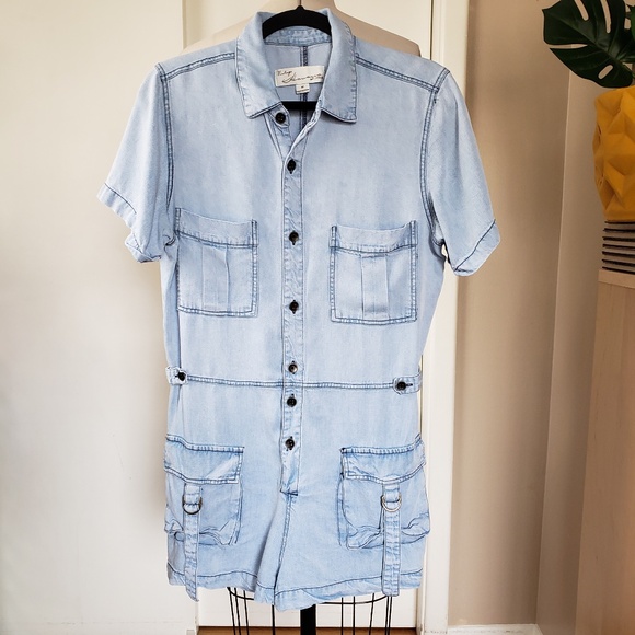 Vintage Havana Pants - Vintage Havana Denim Romper Size Medium NEW!